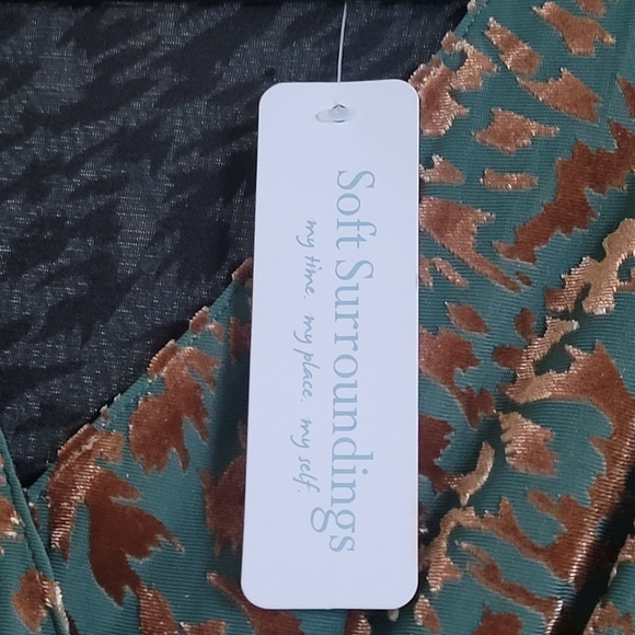 Brand New With Tag Size Medium Elegant Brown and Green Dress - Picture 10 of 12